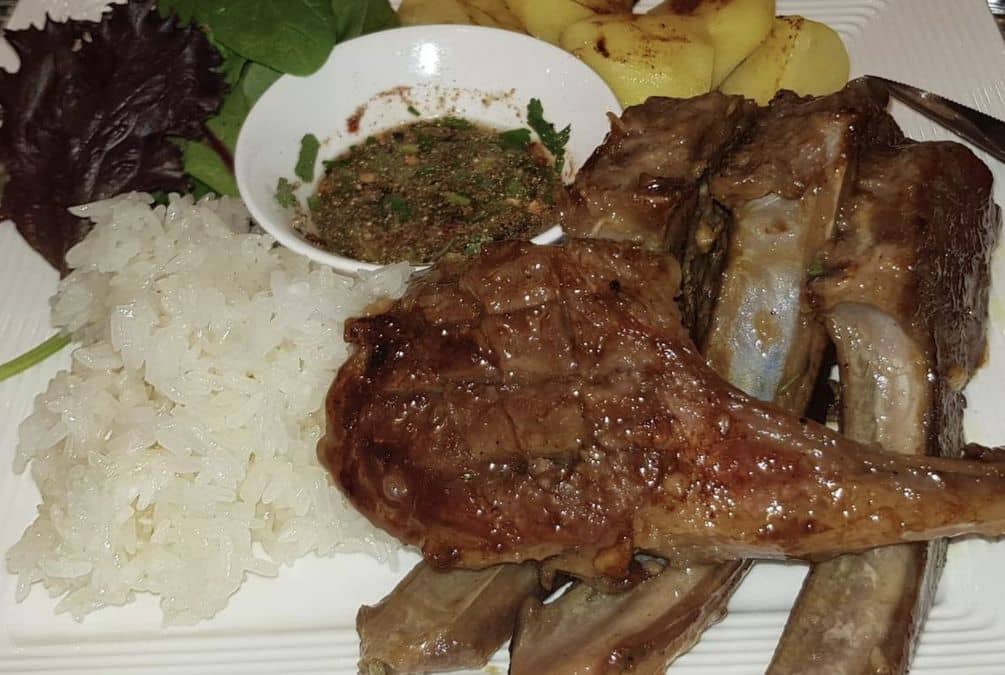 B.B.Q Lamb Cuttet ( Thai Marinate Sauce)